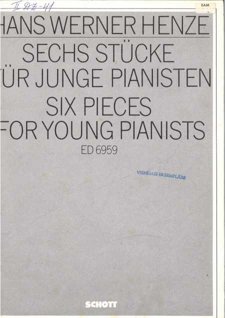 Sechs Stūcke fūr Junge Pianisten