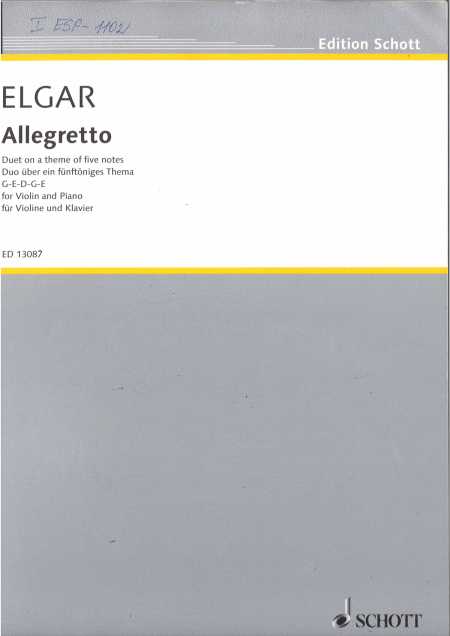 Allegretto Duo ūber ein Fūnftōniges Thema G-E-D-G-E fūr Violin und Klavier