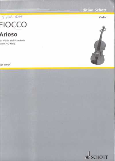 Arioso for Violin and Pianoforte