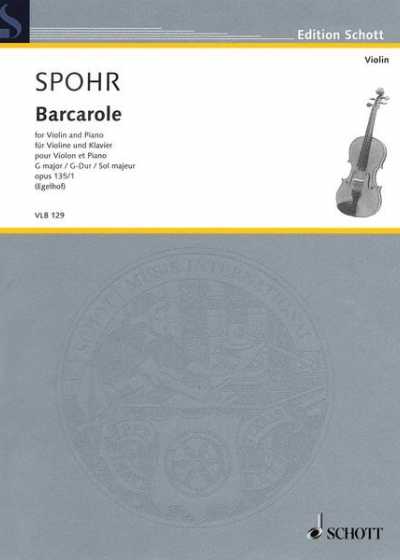 Barcarole for Violin and Piano G major
