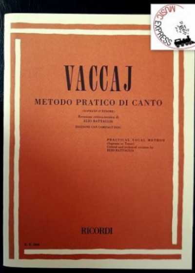 Vaccaj Metodo Pratico di Canto ( Soprano o Tenore)